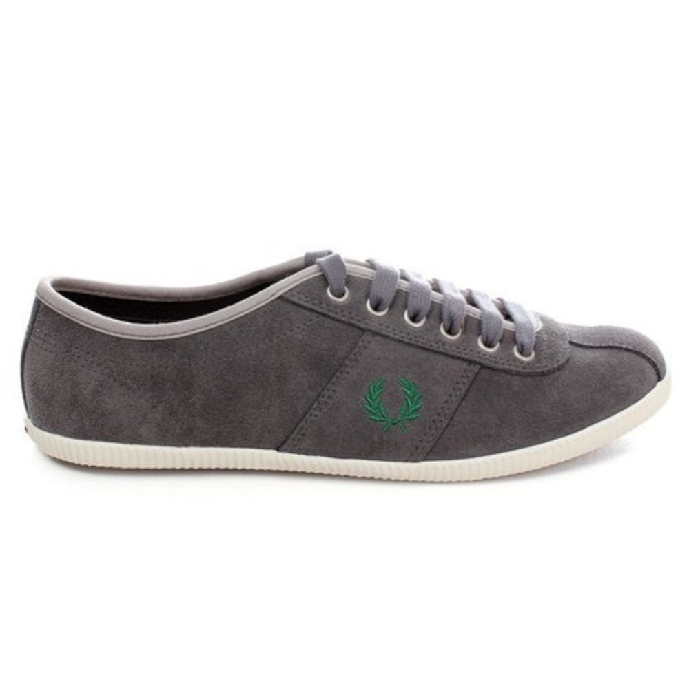 Fred Perry Mens Gray Suede Low Top Sneakers B3195/712‎ Size 10.5 US 44 EU